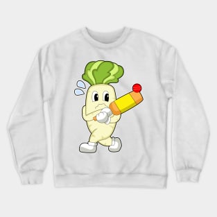 Radish Cricket Cricket bat Crewneck Sweatshirt